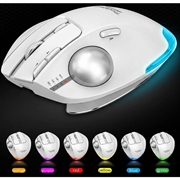 F-33 trådløs trackball-mus - 5 DPI-nivåer - hvit