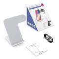 F11 2-i-1-stativ for trådløs lading av smartklokke med Qi trådløs hurtiglader for iPhone, Samsung og Apple Watch