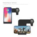 F11 2-i-1-stativ for trådløs lading av smartklokke med Qi trådløs hurtiglader for iPhone, Samsung og Apple Watch