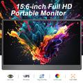 F156P02 15.6" Full HD bærbar skjerm med støttefot – svart