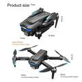 F208 sammenleggbar profesjonell drone V.2.0 med fjernkontroll med 4.5" skjerm - børsteløs, GPS - svart