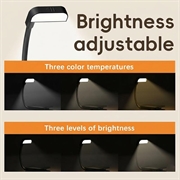 F26 LED-leselampe med klips og 3 lysstyrkenivåer