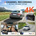 F310 3-kanals dashcam - 4K foran, 2K i kupeen, 2K bak - svart