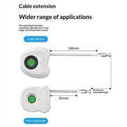 F338 Smart fingeravtrykk-hengelås med plass til 20 fingeravtrykk, elektronisk nøkkel - hvit