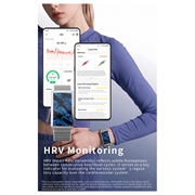 F360 Smart Band - Puls, HRV, SpO2, søvnregistrering, 44 treningsmoduser - silikonrem - blå