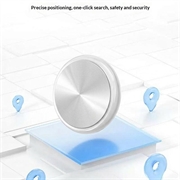 F5 Mini GPS-tracker med silikonetui - hvit