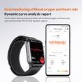 F530 Smartklokke med luftpumpe, blodtrykk, EKG, hjertefrekvens og søvnregistrering - Svart
