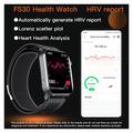 F530 Smartklokke med luftpumpe, blodtrykk, EKG, hjertefrekvens og søvnregistrering - Svart