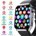 F700 Vanntett smartklokke med SOS, EKG, søvn- og fitnessmonitor - silikonrem
