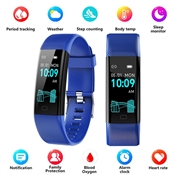 F71 Smartarmbånd / Fitness Tracker med blodtrykksovervåking - Blå