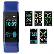 F71 Smartarmbånd / Fitness Tracker med blodtrykksovervåking - Blå