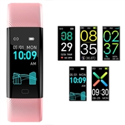 F71 Smart armbånd / treningsarmbånd med blodtrykksovervåking - Rosa