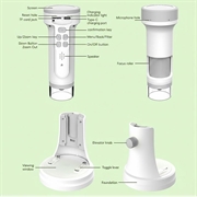 F9 4K digitalt mikroskop for barn og studenter - grå