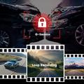 F9 4K dashcam med tre linser og GPS, appkontroll