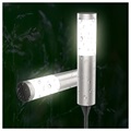 FDTwelve Vannavstøtende LED Solcelle Hagelampe - 56.5cm - Sølv