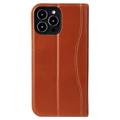 Fierre Shann iPhone 14 Pro Lommebok-deksel I Lær - Brun