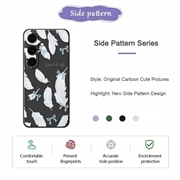 Samsung Galaxy S25 FE Fjærmønster TPU-deksel - svart