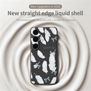 Samsung Galaxy S25 FE Fjærmønster TPU-deksel - svart