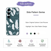 Samsung Galaxy S25 FE Fjærmønster TPU-deksel - grønn