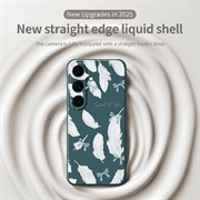 Samsung Galaxy S25 FE Fjærmønster TPU-deksel - grønn