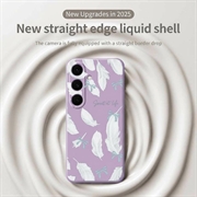 Samsung Galaxy S25 FE Fjærmønster TPU-deksel - Lilla