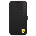 Ferrari On Track Carbon Stripe iPhone 13 Mini Lommebok-deksel - Svart