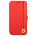 Ferrari On Track Carbon Stripe iPhone 13 Pro Max Lommebok-deksel - Rød