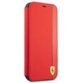 Ferrari On Track Carbon Stripe iPhone 13 Pro Max Lommebok-deksel - Rød