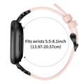 Fitbit Versa 3/Sense - elegant lærrem med strass - rosa