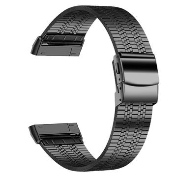 Fitbit Versa 3/Sense Rustfritt Stål Klokkereim - Svart
