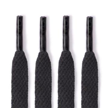 Flate lisser i polyester - 120 cm - svart