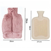 Fleece-overtrekk til fotvarmer / 3L varmtvannsflaske - Rosa