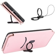 iPhone 15 Pro Flip-deksel - Karbonfiber - Roségull