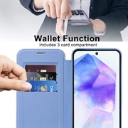 Samsung Galaxy A55 Flip-deksel med kortspor - MagSafe-kompatibel - Blå