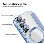 Samsung Galaxy A55 Flip-deksel med kortspor - MagSafe-kompatibel - Blå