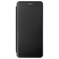 Motorola Moto G60S Flip-deksel - Carbon Fiber - Svart