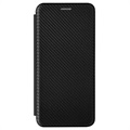 Samsung Galaxy A22 5G, Galaxy F42 5G Flip-deksel - Carbon Fiber - Svart