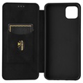 Samsung Galaxy A22 5G, Galaxy F42 5G Flip-deksel - Carbon Fiber - Svart
