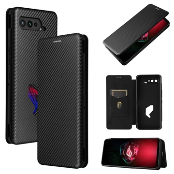 Asus ROG Phone 5 Flip-deksel - Carbon Fiber - Svart