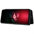 Asus ROG Phone 5 Flip-deksel - Carbon Fiber - Svart