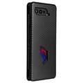 Asus ROG Phone 5 Flip-deksel - Carbon Fiber - Svart