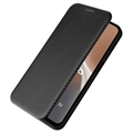 Motorola Moto G32 Flip-deksel - Karbonfiber - Svart