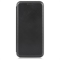 Motorola Moto G9 Play Flip-deksel - Carbon Fiber - Svart