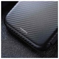 Motorola Moto G9 Play Flip-deksel - Carbon Fiber - Svart