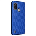 Nokia C21 Plus Flip-deksel - Karbonfiber - Blå