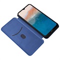 Nokia C21 Plus Flip-deksel - Karbonfiber - Blå