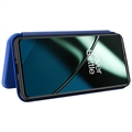 OnePlus 11 Flip-deksel - Carbon Fiber - Blå