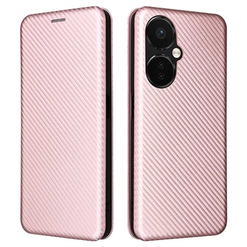 OnePlus Nord CE 3 Lite/N30 Flip-deksel - Karbonfiber - Roségull