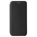 Samsung Galaxy A22 4G Flip-deksel - Karbonfiber - Svart