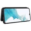 Samsung Galaxy A23 Flip-deksel - Karbonfiber - Svart